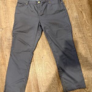 NWOT CHICOS PLATNIUM STRETCH Gray Casual Pants with glittery